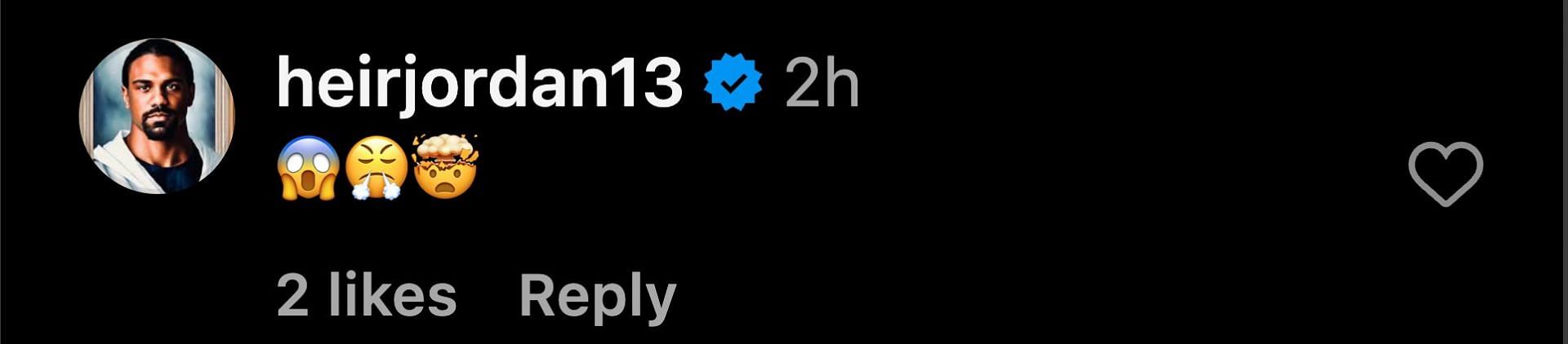 Jeffery Jordan's comment